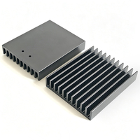 Dissipateur thermique standard en aluminium anodisé noir 45(L)*10(H)*55(C)mm, composant électronique