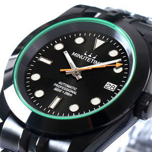 Reloj MINUTETIME DIY con Logotipo Personalizado NH35, Reloj de Lujo con Manecillas Lightning, Movimiento Automático NH35Dial, Resistente al Agua, Acero, 36mm/39mm - Product Image 6