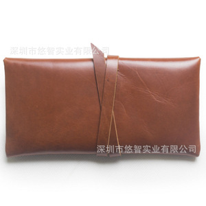 Trousse à crayons en cuir PU grande capacité, porte-stylos multifonctionnel, sac de rangement créatif pour pinceaux, cadeau promotionnel. - Product Image 3