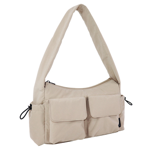 SENDA กระเป๋าสะพายไหล่เดี่ยวแฟชั่นเรียบง่ายมีสไตล์พร้อมช่องใส่ของหลายช่องวัสดุโพลีเอสเตอร์รายละเอียดโบว์สำหรับการเดินทางในชีวิตประจำวัน - Product Image 2