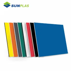 Sunplas النقش بالليزر abs ورقة بلاستيكية مزدوجة اللون ورقة abs للماء
