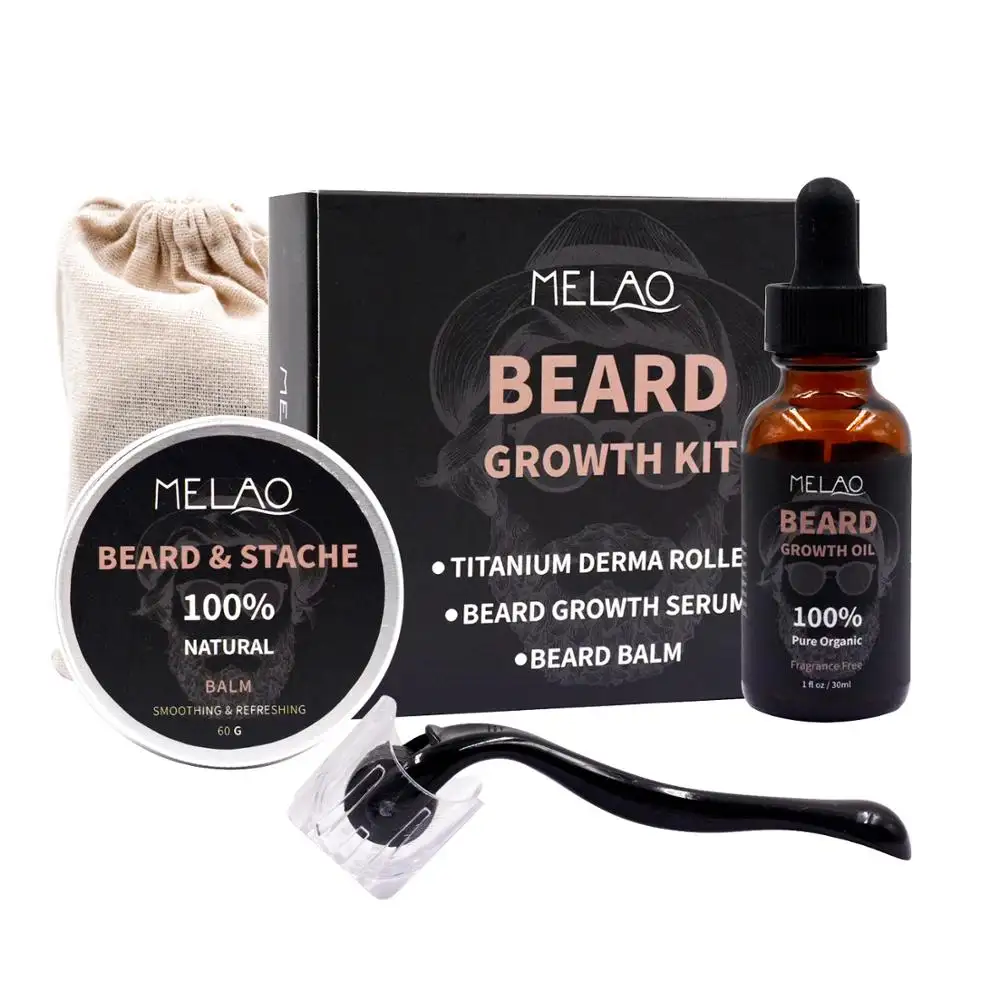 Atacado Beard Growth Grooming Gift Set Beard Care Grooming Kit Com Bálsamo De Barba Para Homens