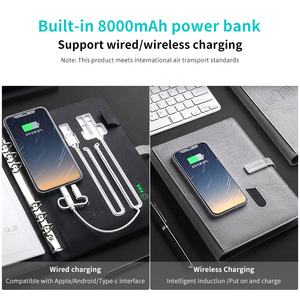 Juegos de regalos de negocios para Notebook, cargador inalámbrico con logotipo personalizado, multifuncional, con Banco de energía de 8000mAh, regalo promocional - Product Image 3