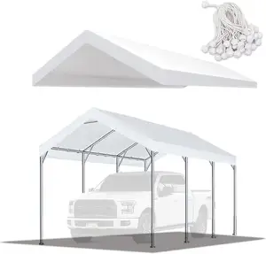 Copertura superiore per Gazebo copertura del tettuccio del Carport di ricambio del tettuccio bianco per auto Garage Top telone impermeabile e protetto da UV