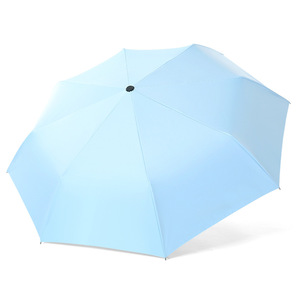 ร่มกันแดดและกันฝนอัตโนมัติแบบพับสามตอน 100 ซม. ป้องกันรังสียูวี ดีไซน์มินิมอลสำหรับการเดินทาง - Product Image 5