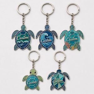 Llaveros Personalizados de Alta Calidad con Diseño de Tortuga Marina, Souvenir para Amantes de los Animales - Product Image 1