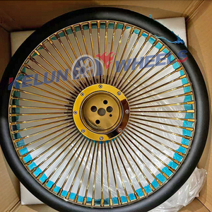 15inch 64 Spokes All Gold Floating Horn Cover Steering Wheel Sopke Wire Wheel - Product Image 6