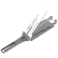 Décodeur 2-en-1 GEELY LISHI pour outil de crochetage de serrures GEELY V.3 pour serruriers (Argent)