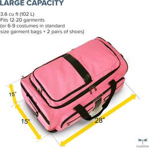 Free sample Garment Rack Dance Trolley <b>Bag</b> with Rolling Upright Luggage and <b>Travel</b> Costume Rack Duffel - Product Image 6