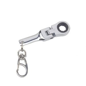 Customize Car Accessories 10mm Portable Racing Metal Ratchet Wrench Keychain Mini Shaped Adjustable Wrench Tools <b>Key</b> <b>Chain</b> - Product Image 2