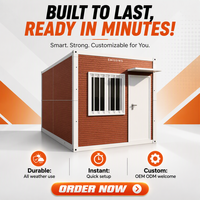 Unité de conteneur mobile pliable X-Fold avec câblage électrique préinstallé pour bureau de chantier, poste de garde, hôtel, déploiement rapide