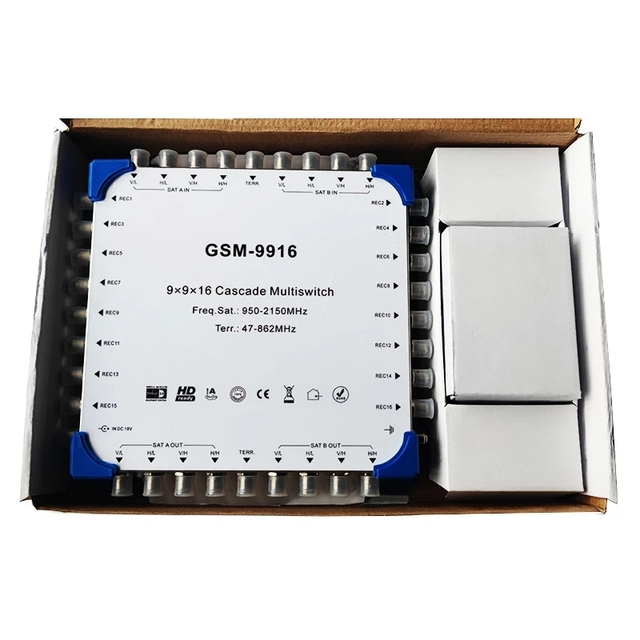 Lnb Diseqc Switch Satellite Multiswitch 9 in 16 Out Cascade Switches
