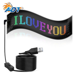 ป้ายไฟรถยนต์ Autodragons 20*64 พิกเซล RGB LED พร้อมภาพเคลื่อนไหว แผงพิกเซล LED แบบเมทริกซ์ DIY แผง LED แบบตั้งโปรแกรมได้ - Product Image 4