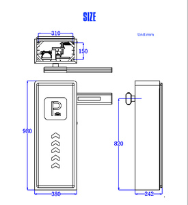 HCW vendita diretta della fabbrica Servo motore automatico barriera di velocità regolabile braccio cancelli per il controllo del traffico - Product Image 4
