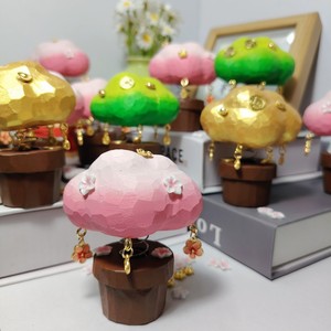 Ornement d'arbre en bois fait main en forme de cerisier, pièce unique, pot décoratif, cadeau de la Saint-Valentin - Product Image 3