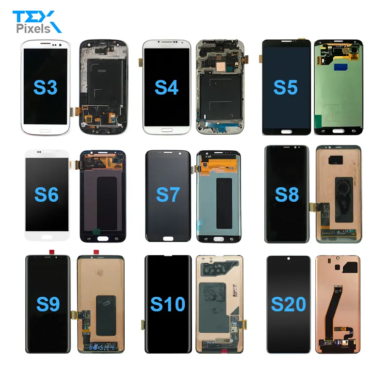 OEM original quality mobile phone S3 S5 S6 S7 edge S9 S10 S21 Ultra LCD screen for Samsung Galaxy S8 touch display replacement