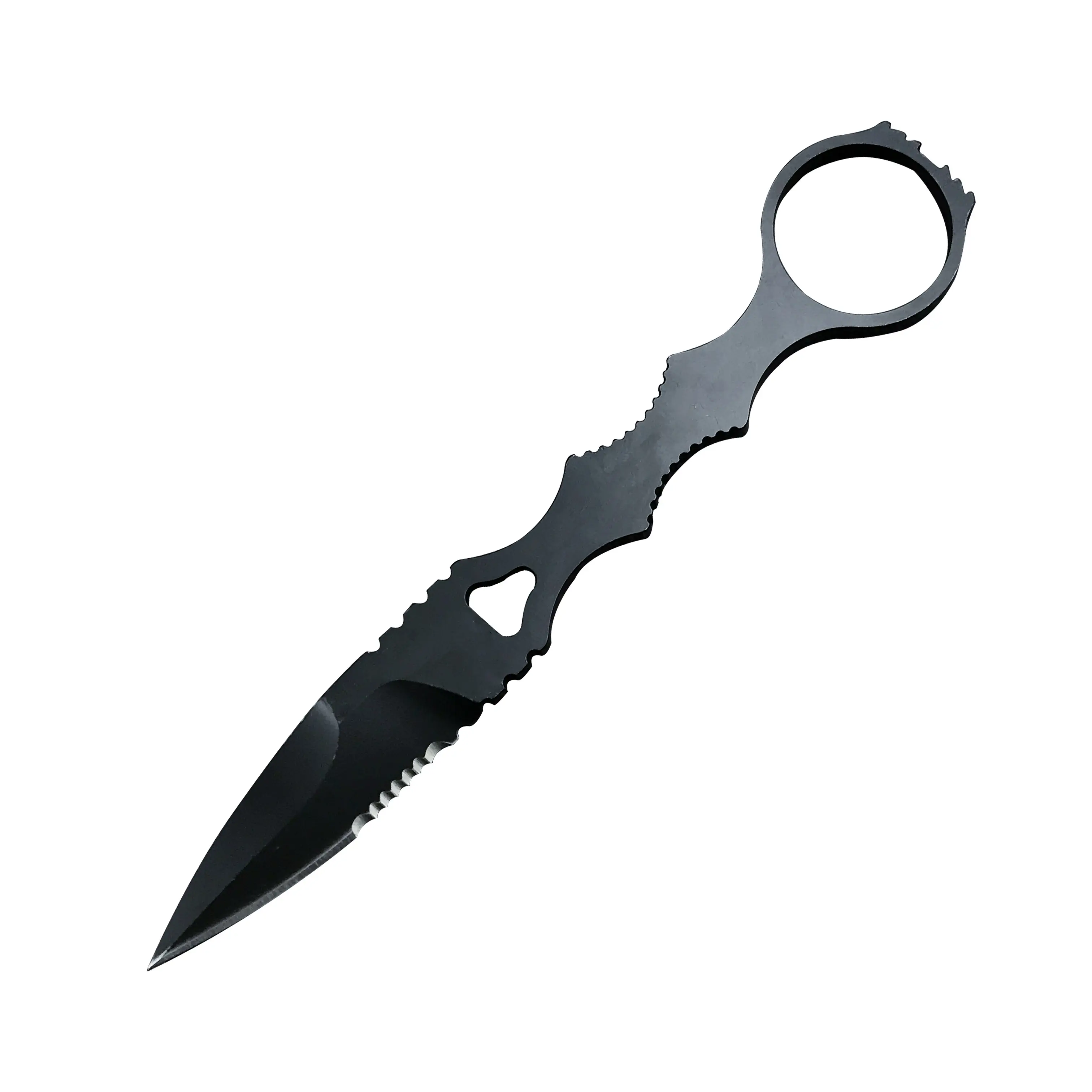 سكين جيب للبقاء على قيد الحياة سكاكين فولاذية بشفرة ثابتة للتخييم في الهواء الطلق سكاكين إنقاذ الرقبة أدوات صيد متعددة الوظائف EDC