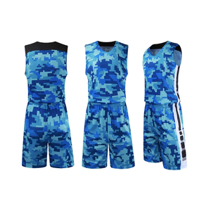 Sublimation camouflage college basketball uniform design - Product Image 1