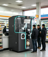 Nouveau modèle 2026 LE920A Bras robotisé 6 axes pour kiosque à café, distributeur automatique de café 24h/24 sans personnel, robot barista en libre-service