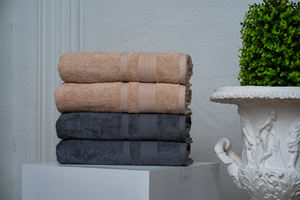 Elegante Dobby Stripe Hotel-Toallas de algodón orgánico Premium - Product Image 2