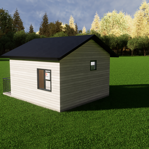 현대 100 M2 라이트 스틸 조립식 빌라 100% 유리 판매 미니 조립식 주택 키트 쉬운 구조 작은 Casas - Product Image 5