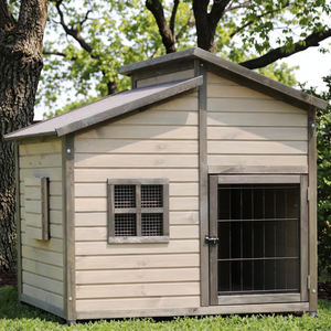 บ้านสุนัขไม้ขนาดใหญ่กันฝนสำหรับกลางแจ้ง ขายดี พร้อมหน้าต่างระบายอากาศ ขายส่ง บ้านสุนัขกันน้ำ - Product Image 3