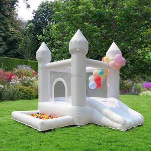 Maison de rebond blanche gonflable avec toboggan pour fêtes en plein air et mariages <span class=keywords><strong>Location</strong></span> de <span class=keywords><strong>château</strong></span> sautant plein d'entrain - Product Image 5