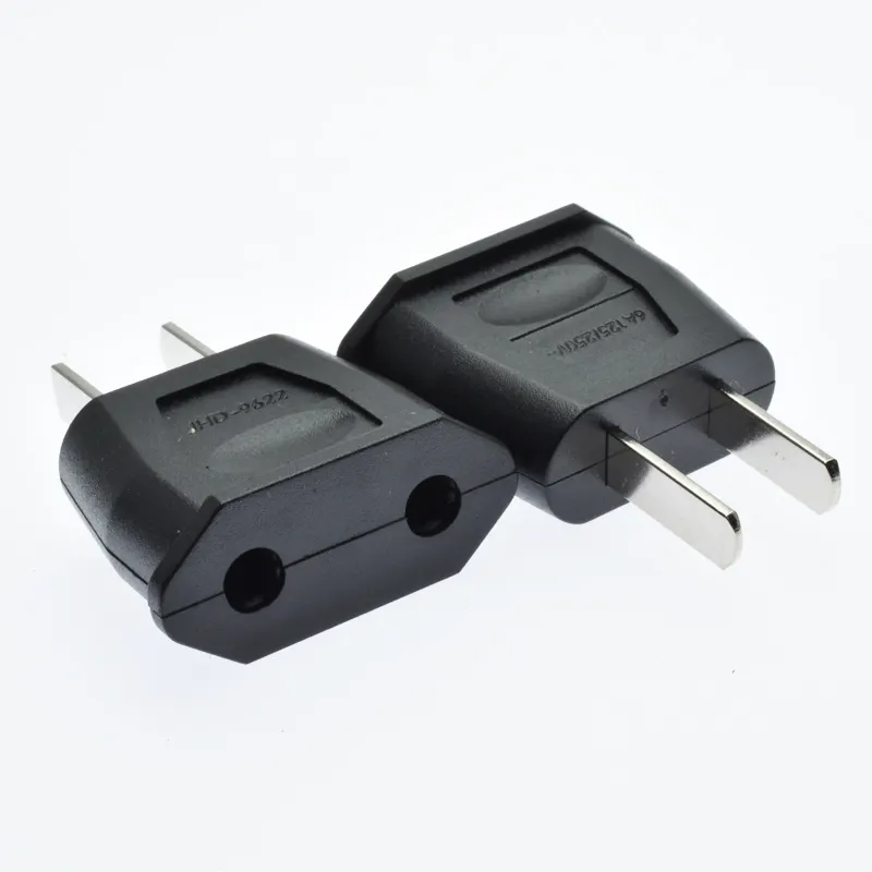 No Grounding Europe 2 round pin to Japan Korea USA travel plug adapter and socket adaptor CE Rohs