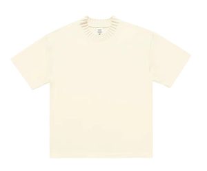 Tee T-shirt en coton lourd pour hommes et femmes de haute qualité basique haut surdimensionné printemps été décontracté t-shirt en gros - Product Image 4