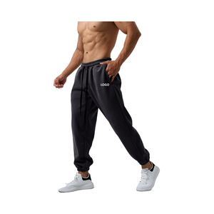 Pantalon de jogging Taille EU Logo personnalisé Mélange polyester/coton Léger Antibactérien Fermeture à cordon Vêtements de sport Fitness - Product Image 4
