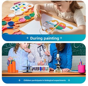 Tuta Protettiva Monouso per Bambini <span class=keywords><strong>con</strong></span> <span class=keywords><strong>Cappuccio</strong></span>, Camice Antipolvere per Pittura - Product Image 6