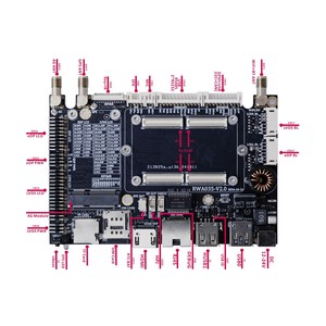 ARM RK3568 de alto rendimiento, computadora de placa única A527 T527, Kits de módulos electrónicos de desarrollo <span class=keywords><strong>Linux</strong></span> Android de código abierto - Product Image 4