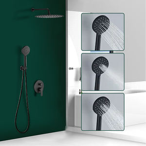 Juego de <span class=keywords><strong>ducha</strong></span> montado en la pared de acero inoxidable de lujo para <span class=keywords><strong>baño</strong></span> Leelongs, juego combinado oculto negro mate, juegos de <span class=keywords><strong>ducha</strong></span> de grifo para <span class=keywords><strong>Baño</strong></span> - Product Image 4