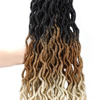 Goddess Locs Cheveux Synthétiques au Crochet, Faux Locs Goddess, Dreadlocks Longues Bouclées Pré-bouclées, 18 Pouces, Soft Locs, 24 Brins