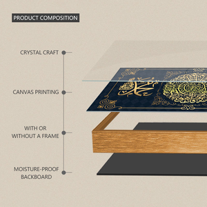 Calligrafia Islamica su Cristallo, Dipinto Musulmano Stampato, Quadri Moderni da Parete per Decorazione Casa - Product Image 4