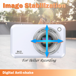 Cámara Infantil Retro Compacta de 64MP 4K con Cámaras Duales Delantera/Trasera, Pantalla de 2.8 Pulgadas, Memoria Máxima de 256G, Detección Facial para Vlogging - Product Image 5