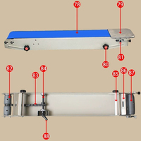Accesorio para Selladora 810: Mesa Transportadora, Conjunto de Eje Central, Eje Delantero, Eje Trasero, Junta Universal, Tensor de Correa, Varilla, Cadena, China