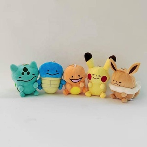 Vente en gros de porte-clés en peluche Pokémon de 4 pouces, plusieurs styles, poupée en peluche douce, accessoire pour sac d'école, pendentif - Product Image 5