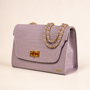 Sac à main classique pour femme, indispensable, en cuir vegan effet croco, multi-poches, avec rabat magnétique, sac à bandoulière - Product Image 2