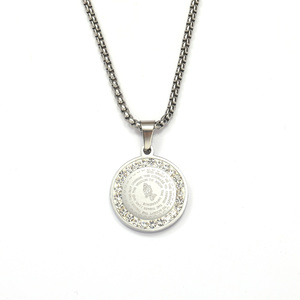 Collar con Colgante de Piedra Preciosa Estilo Punk, Chapado en Oro de 18K, Acero Inoxidable 316L, Personalizable al por Mayor, para Hombre, <span class=keywords><strong>Atila</strong></span> AD-0015 - Product Image 3