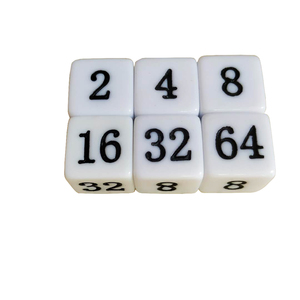 <span class=keywords><strong>Cube</strong></span> de doublage en acrylique professionnel de 16mm-Gravé en profondeur 2/4/8/16/32/64 pour backgammon, accessoires de jeu de société - Product Image 4
