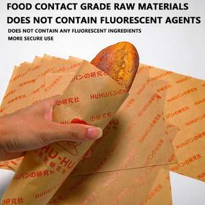 Custom Printed Food Grade PE Coating <b>Burger</b> and Fries Greaseproof Matting <b>Paper</b> Greaseproof <b>Wrapping</b> for Cookies Bread - Product Image 3
