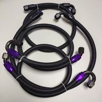 Kit de raccords de conduite de carburant en nylon tressé en acier inoxydable PTFE noir An6 An8 An10 E85, assemblage et installation personnalisés