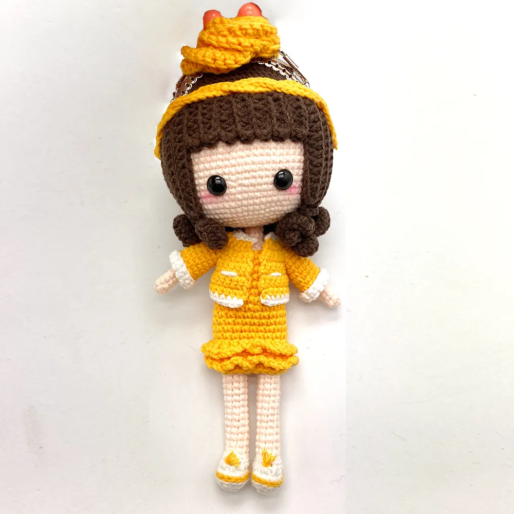 High Quality 100% Handmade Crochet Dolls Baby Crochet cute Accompany Gifts Toy For Girls Custom anime plush