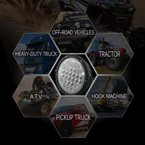 7 pulgadas Flood LED Headlight 60W Work Touch <span class=keywords><strong>Lumina</strong></span> Spot Beam Round Offroad Driving Light - Product Image 3