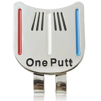 Marqueur de balle de golf en métal One Putt avec clip magnétique pour chapeau – Outil durable d'alignement et de visée pour l'entraînement au golf