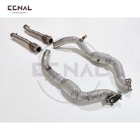 Ecnal pour Bentley Continental GT 4.0T 2012-2017, downpipe catalyseur haute performance en acier inoxydable SS304 avec bouclier thermique