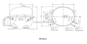 Gqr80u geladeira doméstica hermetica r290 220v, compressor de refrigeração, geladeira, congelador, para uso doméstico, 1 /3 + hp - Product Image 2