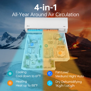 Energy Efficient Aircon Quiet Wall Mounted <b>Mini</b> Split Heating and Cooling Fast Cool <b>Air</b> Flow Suitable <b>Conditioner</b> 9000-36000 BTU - Product Image 4