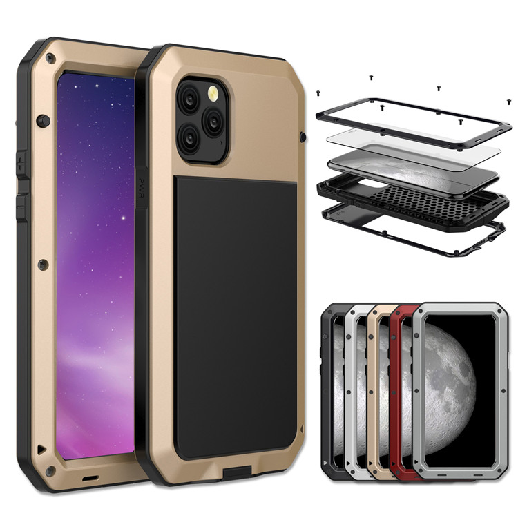 Coque de protection intégrale robuste en métal, étanche à la poussière et aux chocs, pour iphone 11 12 13 Pro Max